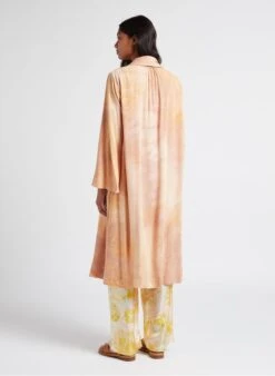 Momoni Wijde, Zijden Broek Met Print | Oranje -MORGAN Verkoop 4023188