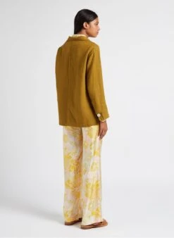 Momoni Wijde, Zijden Broek Met Print | Oranje -MORGAN Verkoop 4023315