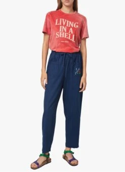 Bobo Choses Recht T-shirt Van Biokatoen | Rood -MORGAN Verkoop 4025163