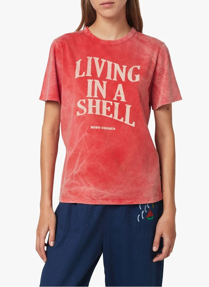 Bobo Choses Recht T-shirt Van Biokatoen | Rood