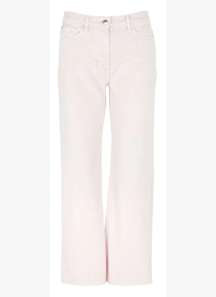 IRO AIDEN - Rechte, Katoenen Jeans Met Hoge Taille | Roze 6 IRO AIDEN - Rechte, Katoenen Jeans Met Hoge Taille | Roze - Afbeelding 4