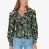 Tara Jarmon CRISTINA - Top Met Overslag En Print | Grijs -MORGAN Verkoop 4029854