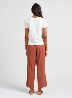 INTEMPOREL - Katoenen T-shirt Met V-hals | Wit -MORGAN Verkoop 4032231