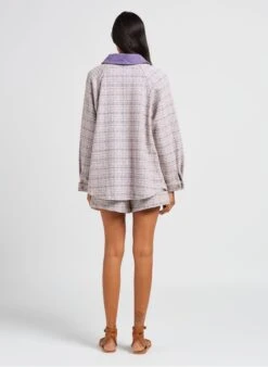 ISADORA - Overshirt Van Tweedstof Met Klassieke Kraag | Violet 11 ISADORA - Overshirt Van Tweedstof Met Klassieke Kraag | Violet -MORGAN Verkoop 4032343