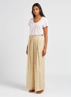 IZZEDINE - Wijde Broek Met Print En Hoge Taille | Roze -MORGAN Verkoop 4032540