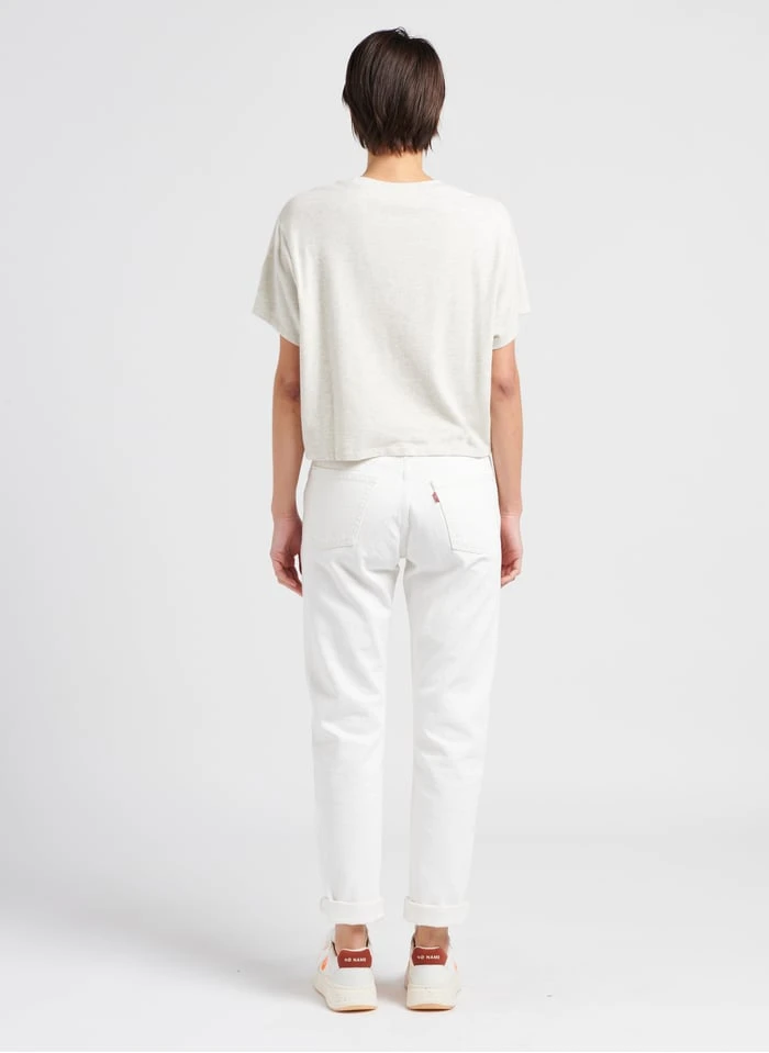 American Vintage YPAWOOD - T-shirt Met Ronde Hals Katoenblend Met Chiné-effect | Grijs 7 American Vintage YPAWOOD - T-shirt Met Ronde Hals Katoenblend Met Chiné-effect | Grijs - Afbeelding 5