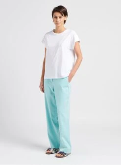 MOSS COPENHAGEN FANILLA - Soepelvallende, Rechte Broek | Blauw -MORGAN Verkoop 4033056