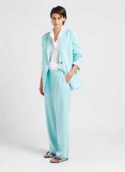 MOSS COPENHAGEN FANILLA - Soepelvallende, Rechte Broek | Blauw -MORGAN Verkoop 4033080