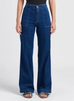 CLOSED ARIA - Flared Jeans Met Hoge Taille Van Katoenmix | Blauw