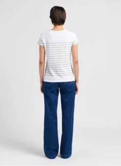 Armor-Lux ETEL - Gestreept, Katoenen T-shirt Met Ronde Hals | Wit -MORGAN Verkoop 4033142