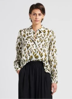 Scotch And Soda Oversized Blouse Met Print | Veelkleurig