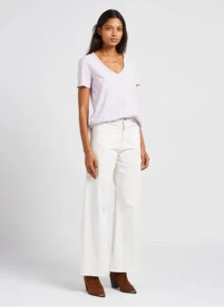 Please Wijde, Katoenen Jeans Met Hoge Taille | Beige -MORGAN Verkoop 4035086