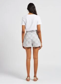 Please Rechte Short Met Print | Blauw -MORGAN Verkoop 4035164