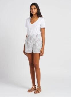 Please Rechte Short Met Print | Blauw -MORGAN Verkoop 4035165