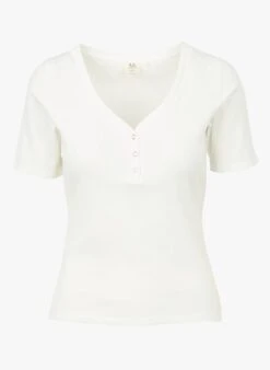 DIEGO - Strakke Top Met V-hals | Wit -MORGAN Verkoop 4035574