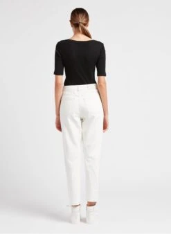 CLOSED T-shirt Van Katoenmix Met Ronde Hals | Zwart -MORGAN Verkoop 4035986