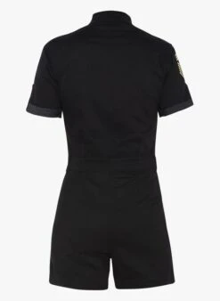 Schott TRSWIFTW - Playsuit Van Katoenmix Met Badge | Zwart -MORGAN Verkoop 4036150