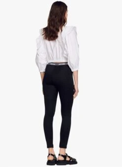 Sandro SCOTT - Legging Van Jersey | Zwart -MORGAN Verkoop 4036461