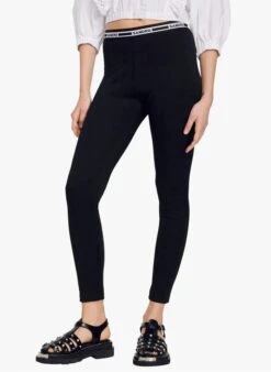 Sandro SCOTT - Legging Van Jersey | Zwart