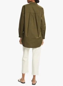 ESPRIT Lange, Katoenen Blouse | Kaki -MORGAN Verkoop 4041208