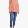 ESPRIT Blouse Met Tunesische Kraag En Bloemenprint | Rood -MORGAN Verkoop 4041235