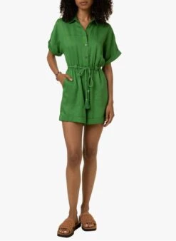 FRNCH LILY - Playsuit Met Klassieke Kraag | Kaki -MORGAN Verkoop 4041274