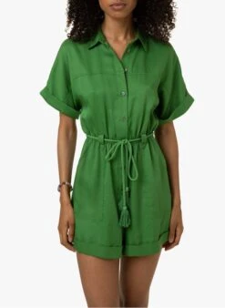 FRNCH LILY - Playsuit Met Klassieke Kraag | Kaki
