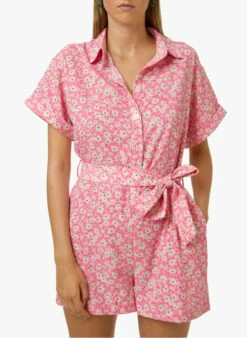 FRNCH EVA - Playsuit Met Print | Roze