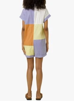 FRNCH LEOLINE - Katoenen Playsuit Met Klassieke Kraag | Geel -MORGAN Verkoop 4041358