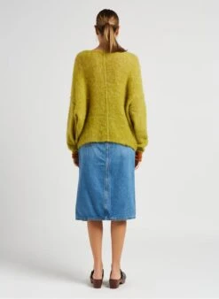 American Vintage MASSACHUSETTS - Katoenen T-shirt Met Ronde Hals En Lange Mouw | Bruin -MORGAN Verkoop 4043571