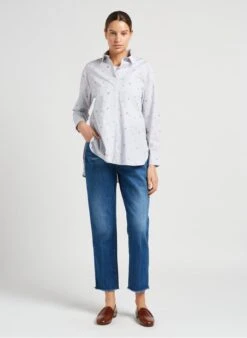 MAX & Co. TAMAJACQ - Katoenen Blouse Met Klassieke Kraag En Borduursel | Grijs 10 MAX & Co. TAMAJACQ - Katoenen Blouse Met Klassieke Kraag En Borduursel | Grijs -MORGAN Verkoop 4043760