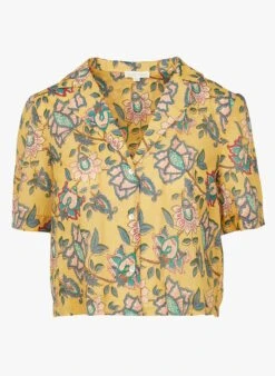 Louise Misha Wijde, Zijden Broek Met Hoge Taille En Bloemenprint | Geel 9 Louise Misha Wijde, Zijden Broek Met Hoge Taille En Bloemenprint | Geel -MORGAN Verkoop 4045997