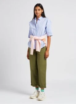 GERARD DAREL CHARLENE - Ruimvallende, Gestreepte Blouse Katoenblend | Blauw -MORGAN Verkoop 4047317