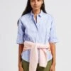 GERARD DAREL CHARLENE - Ruimvallende, Gestreepte Blouse Katoenblend | Blauw