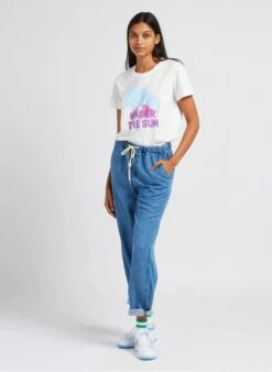 Bellerose PIZZY - Casual Jeans Met Elastische Tailleband | Blauw -MORGAN Verkoop 4047323