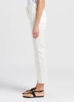 Ikks Katoenen Flared Jeans Met Raw Cut Afwerking | Wit -MORGAN Verkoop 4047999