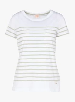 Armor-Lux ETEL - Gestreept, Katoenen T-shirt Met Ronde Hals | Wit -MORGAN Verkoop 4048257