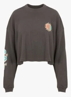 Billabong BEACH BOYFRIEND - Katoenen T-shirt Met Lange Mouw En Print | Zwart 10 Billabong BEACH BOYFRIEND - Katoenen T-shirt Met Lange Mouw En Print | Zwart -MORGAN Verkoop 4050037