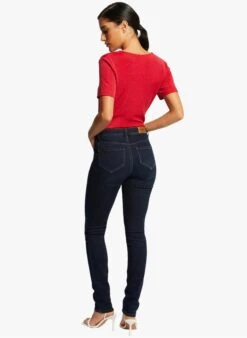 MORGAN Glanzend T-shirt Met V-hals | Roze -MORGAN Verkoop 4050747