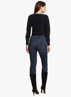 MORGAN PEGASE - Rechte Stone-washed Jeans Met Hoge Taille Katoenblend | Blauw -MORGAN Verkoop 4050833