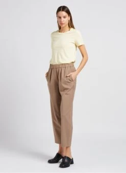 Marc O'Polo Katoenen T-shirt Met Ronde Hals | Beige -MORGAN Verkoop 4051756