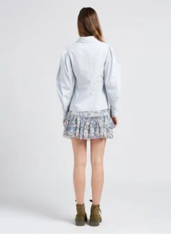 BERENICE CARLITA - Katoenen Blouse Met Klassieke Kraag | Blauw -MORGAN Verkoop 4058340