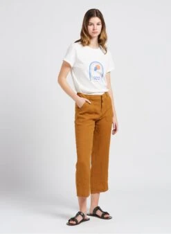 ONE STEP Rechte, Linnen Broek | Bruin 10 ONE STEP Rechte, Linnen Broek | Bruin -MORGAN Verkoop 4058754