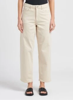 MOSS COPENHAGEN MELANIE - Straight-fit Jeans Van Katoenmix | Beige