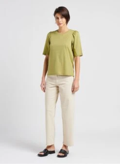 MOSS COPENHAGEN MELANIE - Straight-fit Jeans Van Katoenmix | Beige -MORGAN Verkoop 4059159