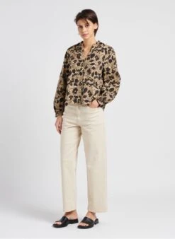 MOSS COPENHAGEN MELANIE - Straight-fit Jeans Van Katoenmix | Beige -MORGAN Verkoop 4059167