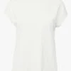 ESPRIT T-shirt Van Katoenmix Met Opgerolde Randen | Wit -MORGAN Verkoop 4060170