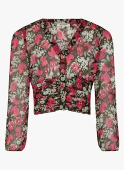 MORGAN CWALD - Blouse Met V-hals En Bloemenprint | Veelkleurig -MORGAN Verkoop 4061078
