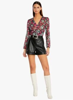 MORGAN CWALD - Blouse Met V-hals En Bloemenprint | Veelkleurig -MORGAN Verkoop 4061364