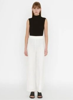 ZAPA PANPI - Broek Met Hoge Taille Katoenblend | Wit -MORGAN Verkoop 4062254